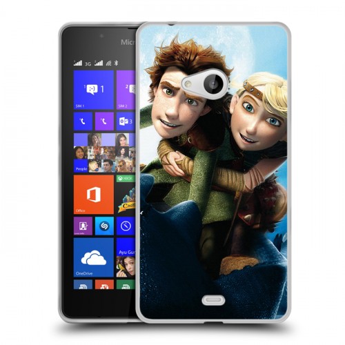 Дизайнерский пластиковый чехол для Microsoft Lumia 540 Как приручить дракона