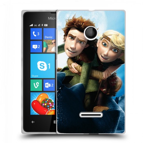 Дизайнерский пластиковый чехол для Microsoft Lumia 435 Как приручить дракона