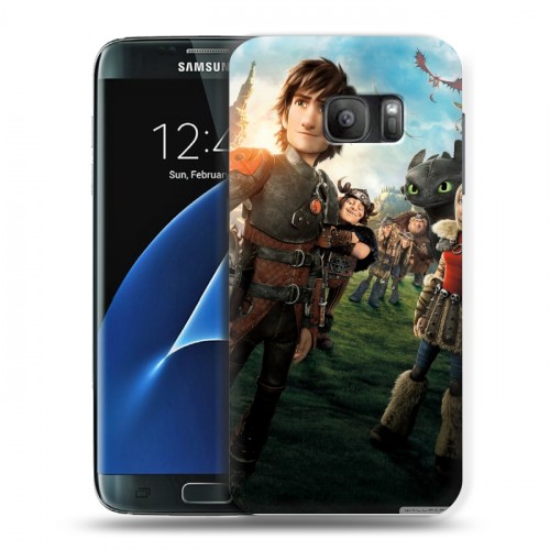 Дизайнерский силиконовый с усиленными углами чехол для Samsung Galaxy S7 Как приручить дракона