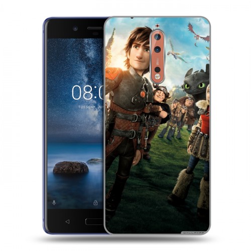 Дизайнерский пластиковый чехол для Nokia 8 Как приручить дракона