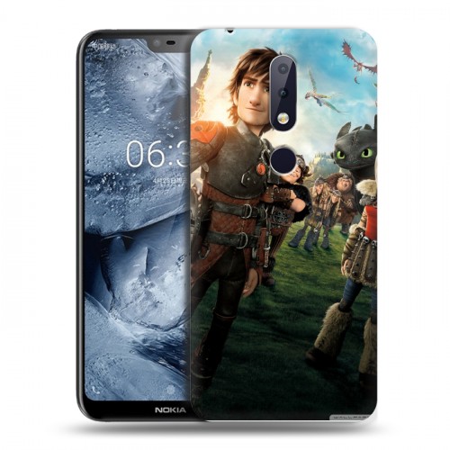 Дизайнерский силиконовый чехол для Nokia 6.1 Plus Как приручить дракона