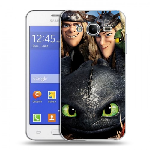 Дизайнерский пластиковый чехол для Samsung Galaxy J7 Как приручить дракона