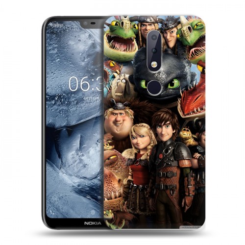 Дизайнерский пластиковый чехол для Nokia 6.1 Plus Как приручить дракона