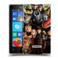 Дизайнерский пластиковый чехол для Microsoft Lumia 435 Как приручить дракона