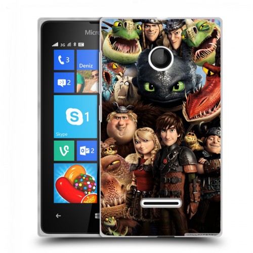 Дизайнерский пластиковый чехол для Microsoft Lumia 435 Как приручить дракона