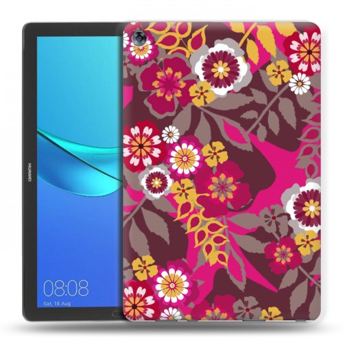 Дизайнерский силиконовый чехол для Huawei MediaPad M5 10.8 Цветочные паттерны