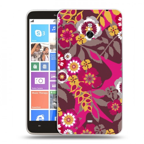 Дизайнерский пластиковый чехол для Nokia Lumia 1320 Цветочные паттерны