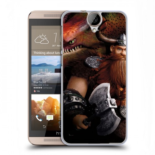 Дизайнерский пластиковый чехол для HTC One E9+ Как приручить дракона