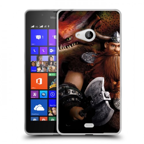 Дизайнерский пластиковый чехол для Microsoft Lumia 540 Как приручить дракона