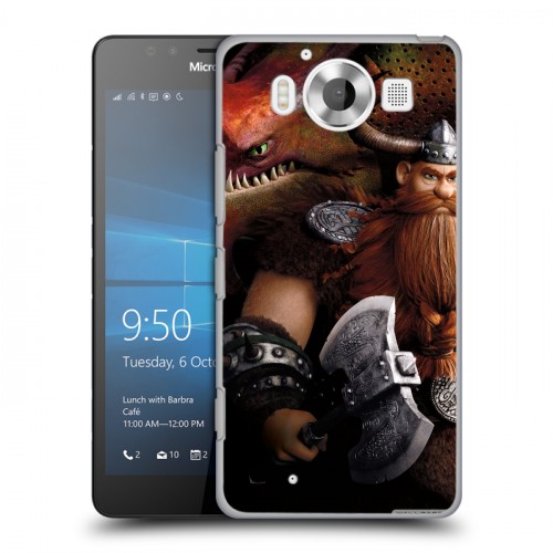 Дизайнерский пластиковый чехол для Microsoft Lumia 950 Как приручить дракона