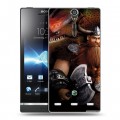 Дизайнерский пластиковый чехол для Sony Xperia S Как приручить дракона