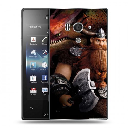 Дизайнерский пластиковый чехол для Sony Xperia acro S Как приручить дракона