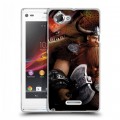 Дизайнерский пластиковый чехол для Sony Xperia L Как приручить дракона