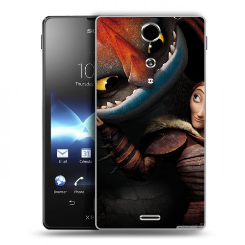 Дизайнерский пластиковый чехол для Sony Xperia TX Как приручить дракона