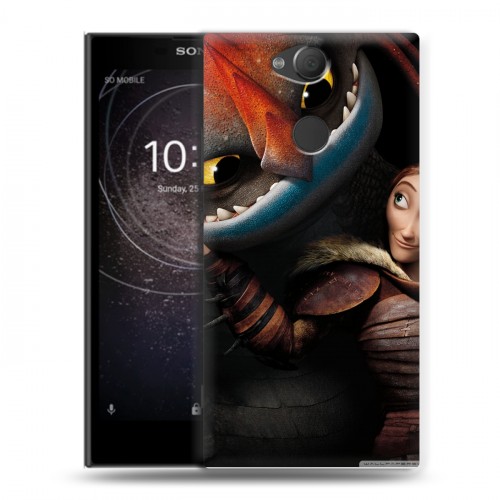 Дизайнерский силиконовый с усиленными углами чехол для Sony Xperia XA2 Как приручить дракона