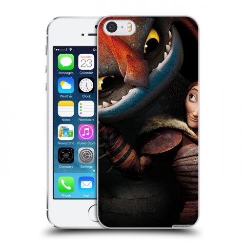 Дизайнерский пластиковый чехол для Iphone 5s Как приручить дракона
