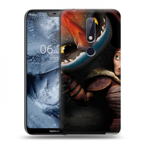 Дизайнерский пластиковый чехол для Nokia 6.1 Plus Как приручить дракона