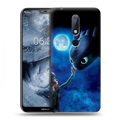 Дизайнерский силиконовый чехол для Nokia 6.1 Plus Как приручить дракона