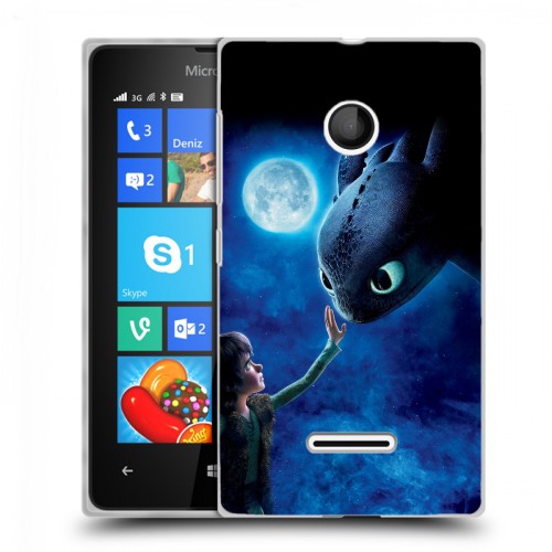 Дизайнерский пластиковый чехол для Microsoft Lumia 435 Как приручить дракона