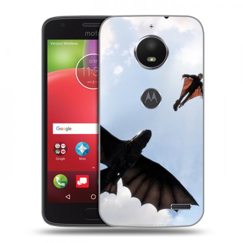 Дизайнерский пластиковый чехол для Motorola Moto E4 Как приручить дракона