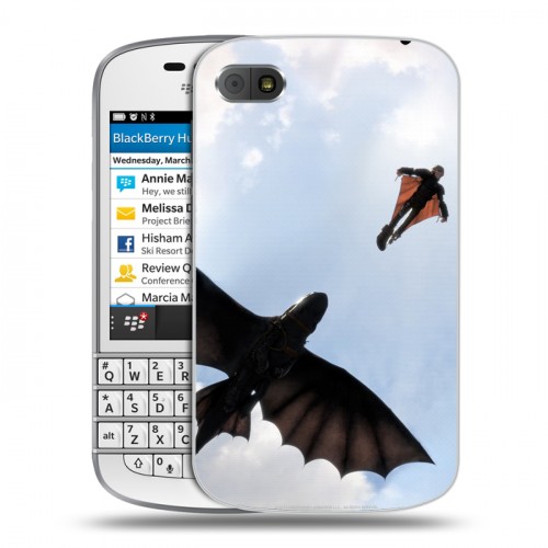 Дизайнерский пластиковый чехол для BlackBerry Q10 Как приручить дракона