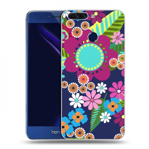 Дизайнерский пластиковый чехол для Huawei Honor 8 Pro Цветочные паттерны