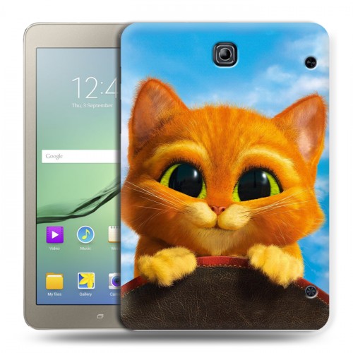 Дизайнерский силиконовый чехол для Samsung Galaxy Tab S2 8.0 Кот в сапогах