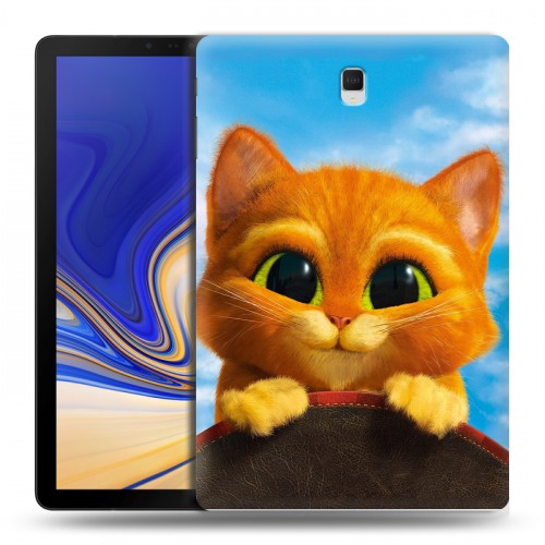 Дизайнерский силиконовый чехол для Samsung Galaxy Tab S4 Кот в сапогах