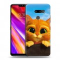 Дизайнерский пластиковый чехол для LG G8 ThinQ Кот в сапогах