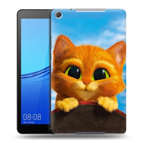 Дизайнерский силиконовый чехол для Huawei MediaPad M5 lite 8 Кот в сапогах