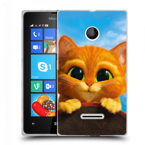 Дизайнерский пластиковый чехол для Microsoft Lumia 435 Кот в сапогах