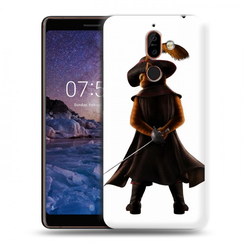 Дизайнерский пластиковый чехол для Nokia 7 Plus Кот в сапогах