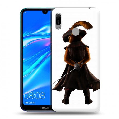 Дизайнерский пластиковый чехол для Huawei Y6 (2019) Кот в сапогах