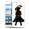 Дизайнерский пластиковый чехол для Huawei Ascend D2 Кот в сапогах