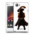 Дизайнерский пластиковый чехол для Sony Xperia L Кот в сапогах