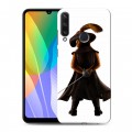 Дизайнерский пластиковый чехол для Huawei Y6p Кот в сапогах