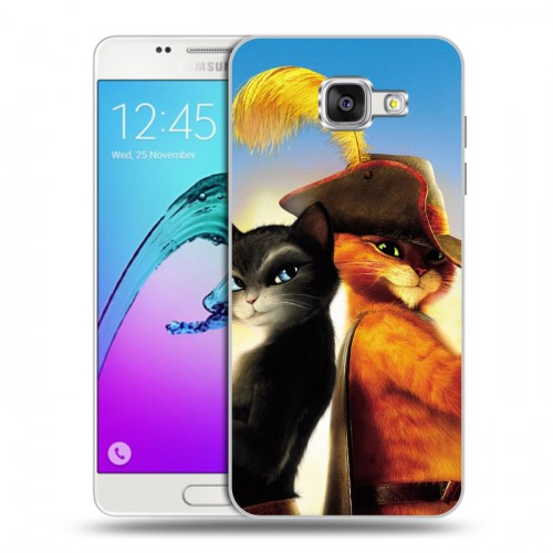 Дизайнерский силиконовый чехол для Samsung Galaxy A5 (2016) Кот в сапогах