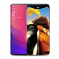 Дизайнерский силиконовый чехол для OPPO Find X Кот в сапогах