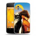 Дизайнерский пластиковый чехол для LG Google Nexus 4 Кот в сапогах