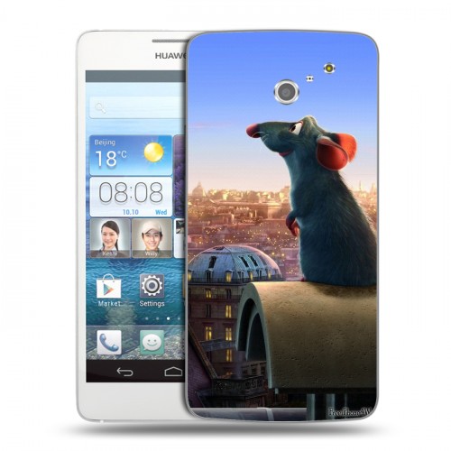 Дизайнерский пластиковый чехол для Huawei Ascend D2 Рататуй