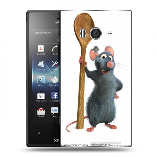 Дизайнерский пластиковый чехол для Sony Xperia acro S Рататуй