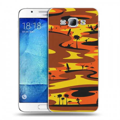 Дизайнерский пластиковый чехол для Samsung Galaxy A8 Камуфляжи