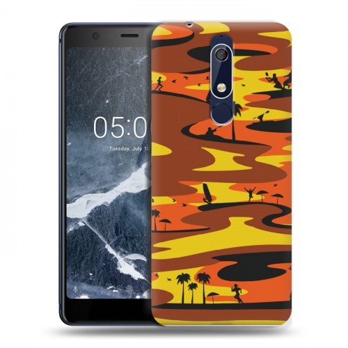 Дизайнерский пластиковый чехол для Nokia 5.1 Камуфляжи