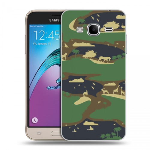 Дизайнерский пластиковый чехол для Samsung Galaxy J3 (2016) Камуфляжи