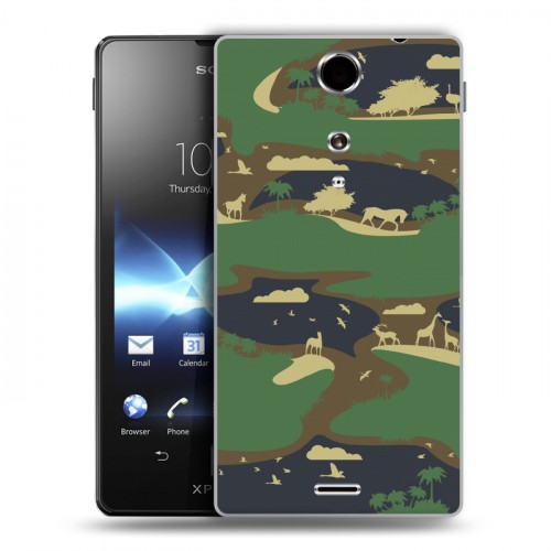 Дизайнерский пластиковый чехол для Sony Xperia TX Камуфляжи