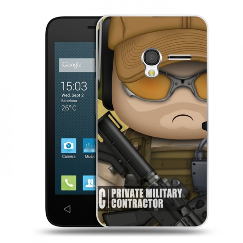 Дизайнерский пластиковый чехол для Alcatel One Touch Pixi 3 (4.0) Армейцы мультяшки