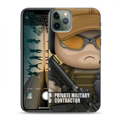 Дизайнерский пластиковый чехол для Iphone 11 Pro Армейцы мультяшки