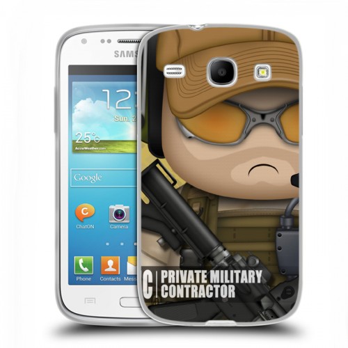 Дизайнерский пластиковый чехол для Samsung Galaxy Core Армейцы мультяшки