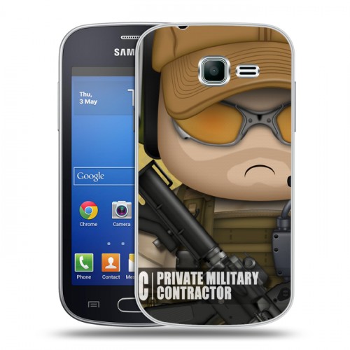 Дизайнерский пластиковый чехол для Samsung Galaxy Trend Lite Армейцы мультяшки