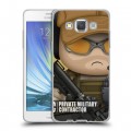 Дизайнерский пластиковый чехол для Samsung Galaxy A5 Армейцы мультяшки